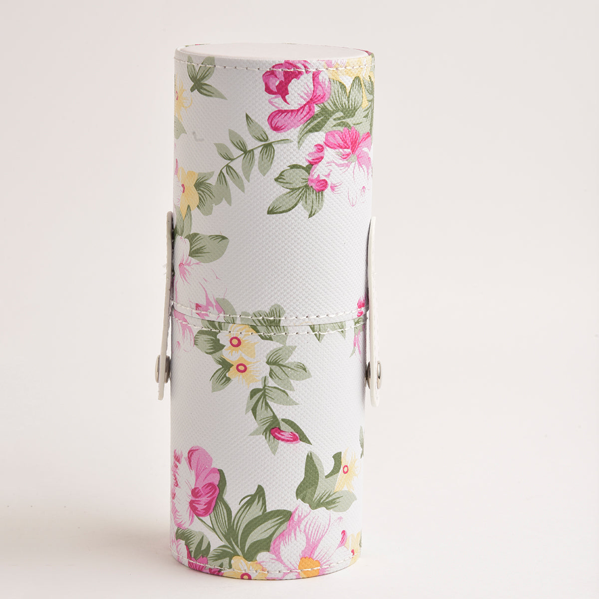 Leather Cosmetics Storage Case - Floral tubby case